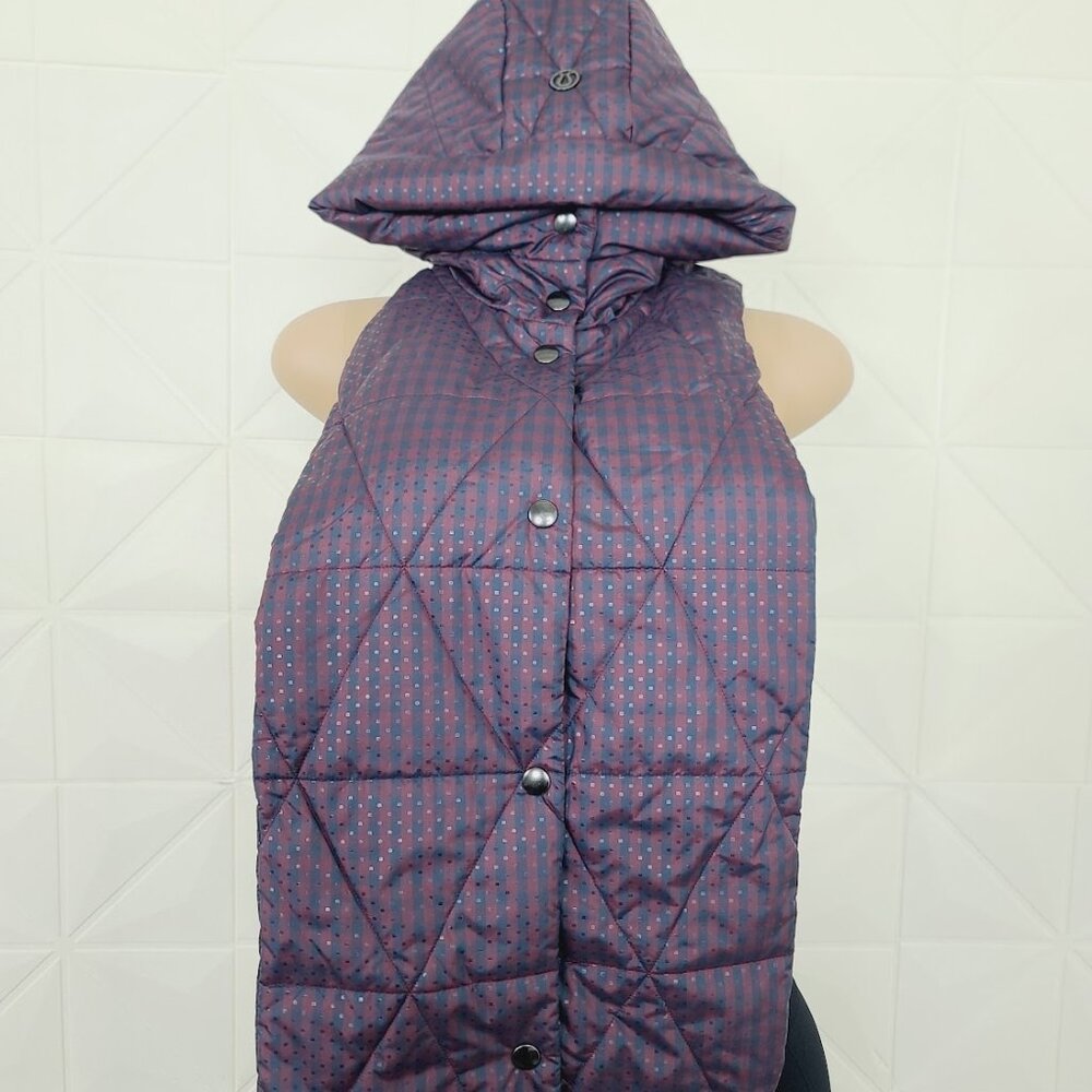 Lululemon Women's Blue Purple Dickie Gin Gin Gingham Inkwell Under Any Jacket Os View 3